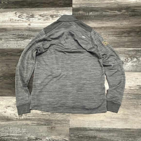 KJUS Liam Tech Wool Half-Zip Steel Grey Melange Mens M Performance Sweatshirt - Picture 2 of 8